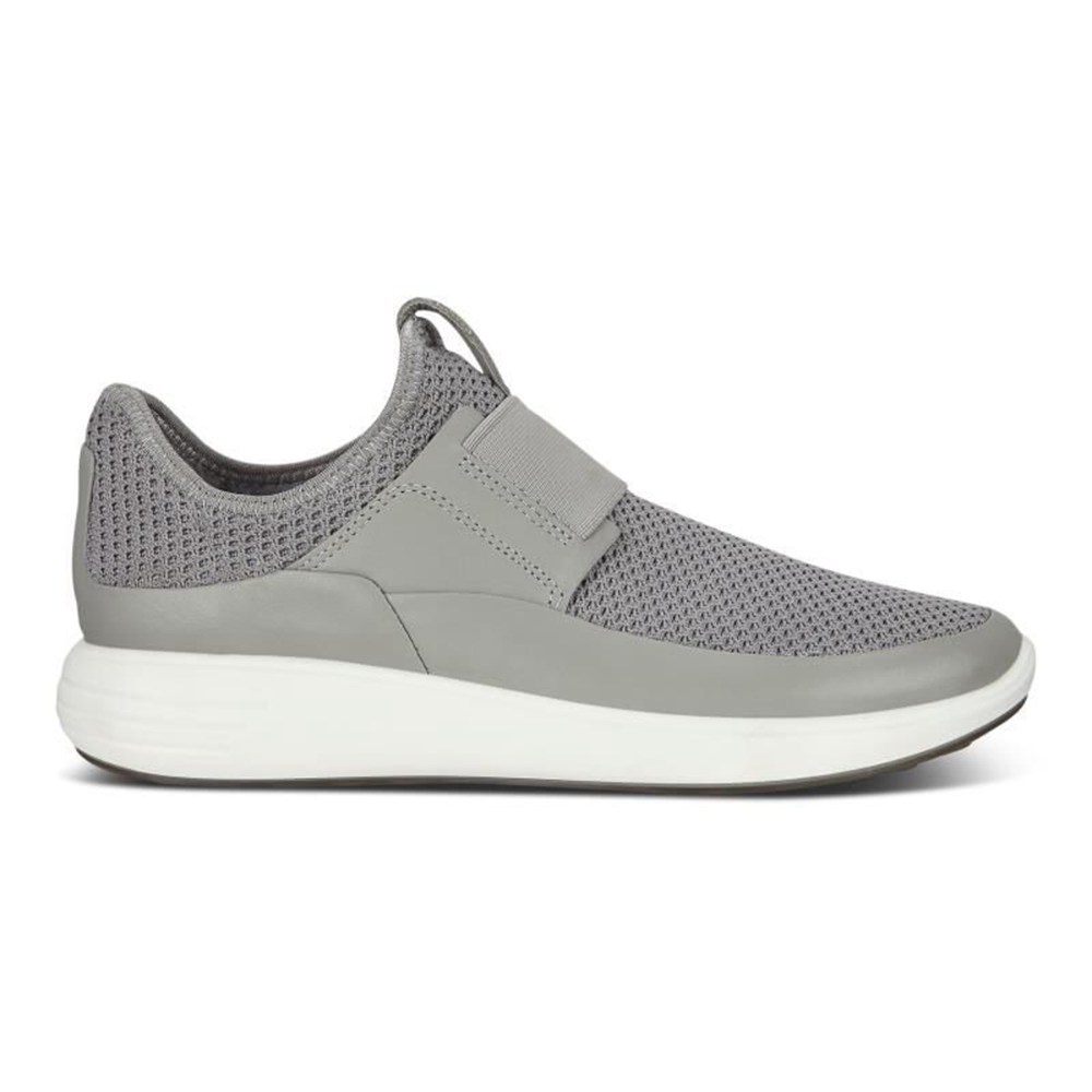 ECCO Womens Slip-On Grey - Soft 7 Runner - LVX-927108